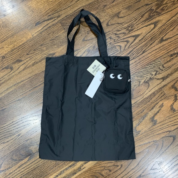 New Uniqlo x Anya Hindmarch Black Packable Bag - Picture 10 of 16